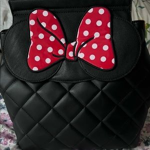 Black Minnie Mouse backpack, bnwt
